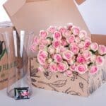 Spray Roses Dinara Pink with vase 1 Spray Roses Dinara with vase (3)