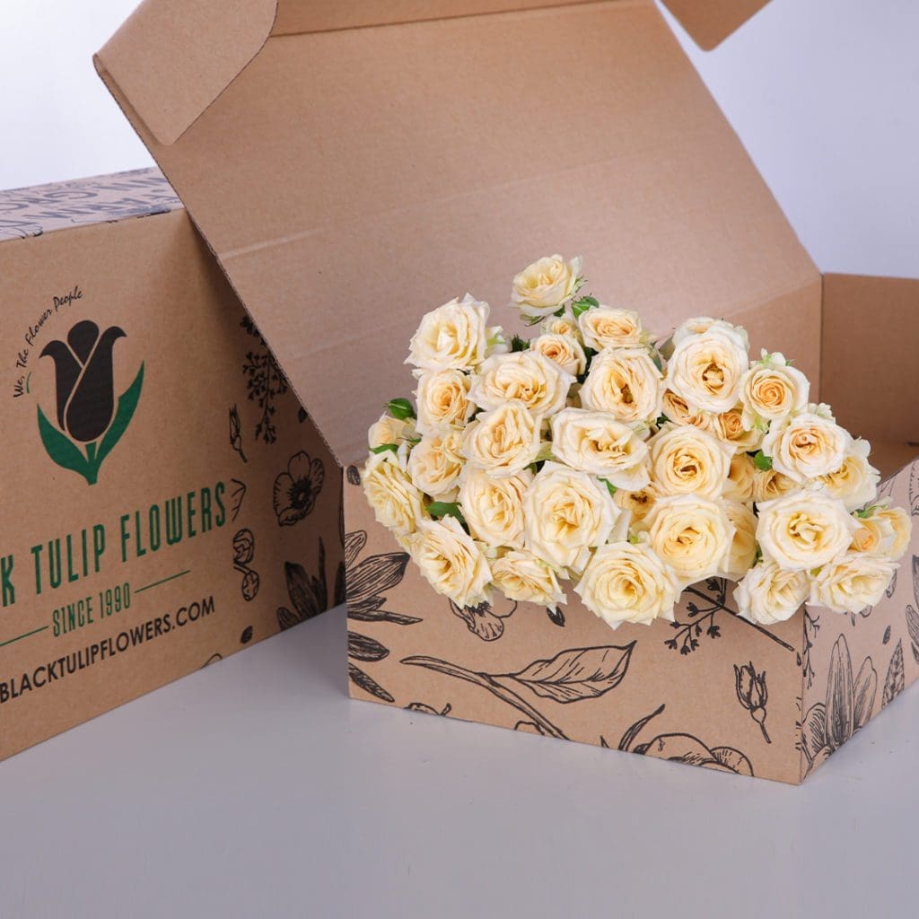Spray Roses Salinero with vase (1) Spray Roses Salinero with vase