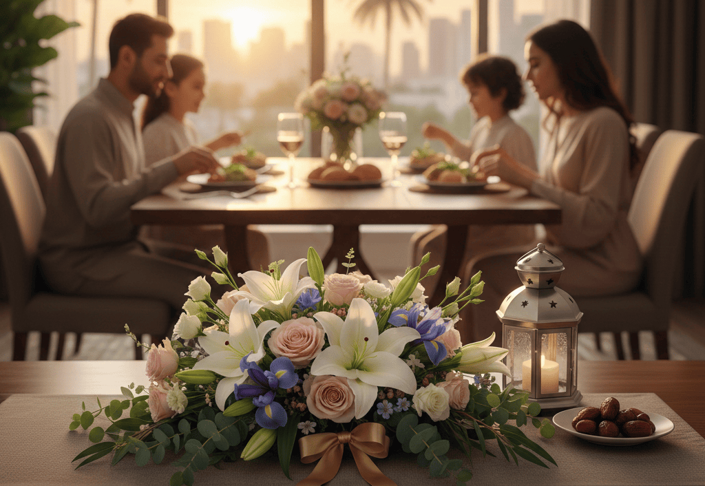 Elegant Ramadan flowers symbolizing peace, spirituality, and renewal during the holy month
