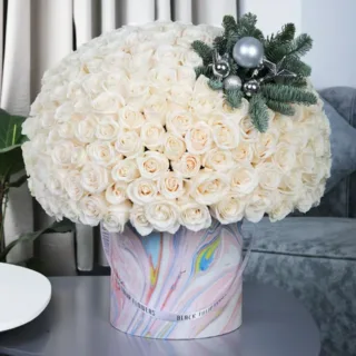 Tantalizing Roses In A Marble Box