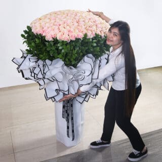 timeless 250 roses flower arrangement in the