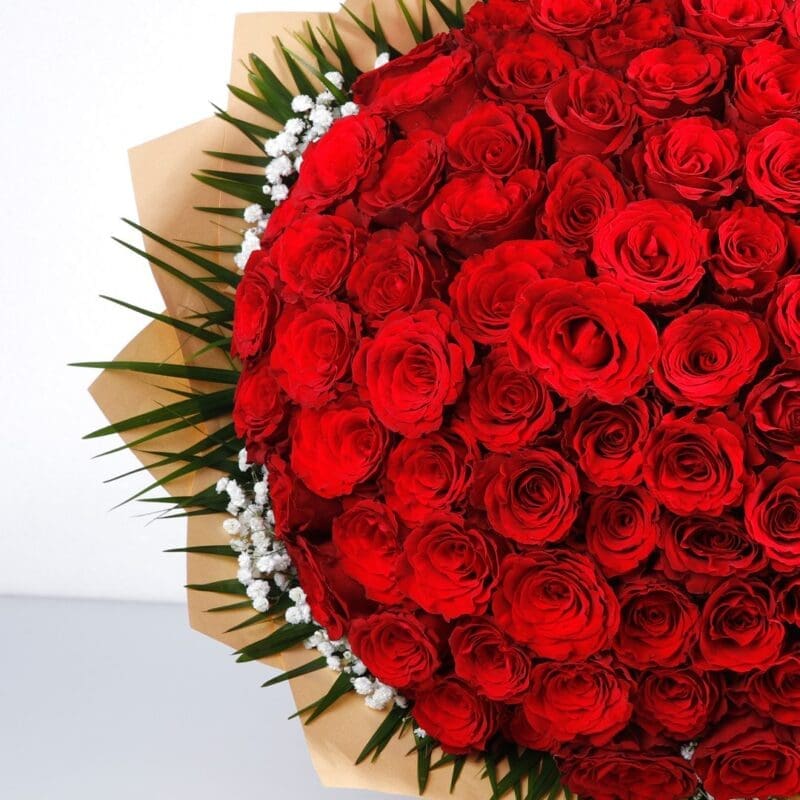 Beauty In Red bouquet by Black Tulip Flowers