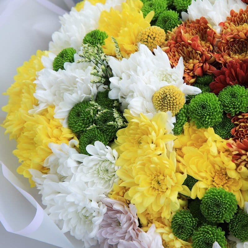 Optimistic Chrysanthemums (3) Optimistic Chrysanthemums Bouquet by Black Tulip Flowers