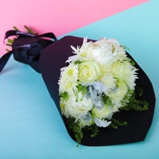 Pure Combination by Black Tulip Flowers