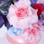 Pink Hatbox – Mixed Flowers & Roses Arrangement 2 Pink Hatbox (2)