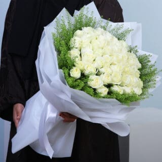Pure White Rose Bliss Bouquet