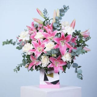 Blush and White Charm Floral Box