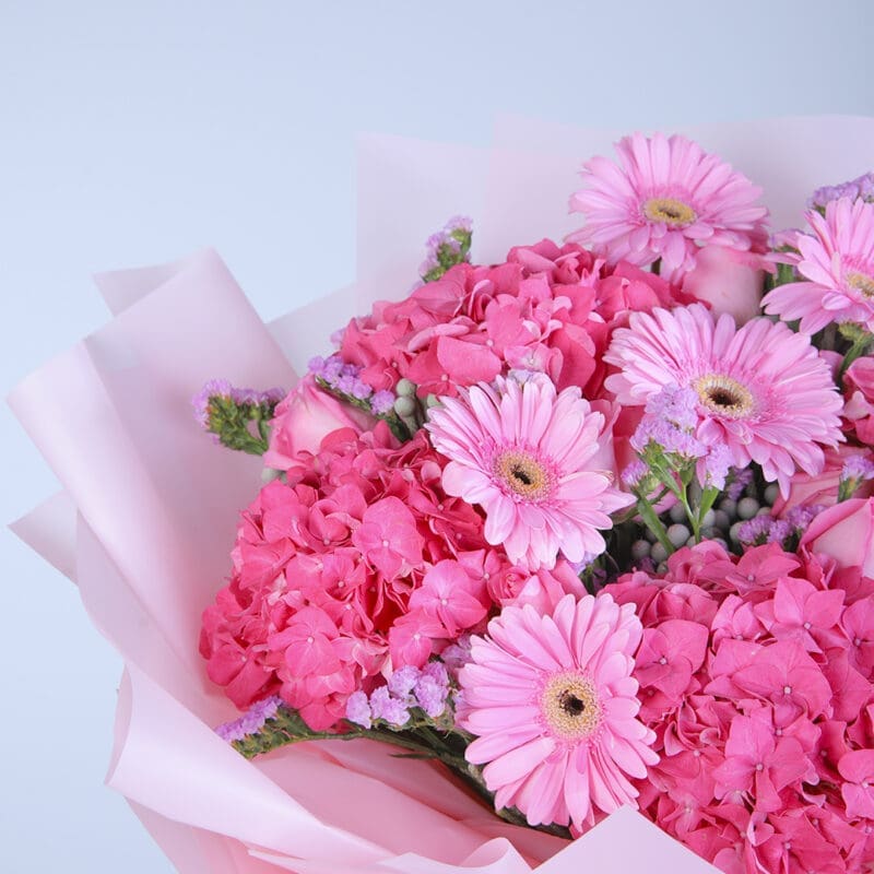 Close-up view Pink Paradise Bouquet