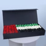 Patriotic National Day Flower Box 1 Rectangular- box- flower- arrangement- flag- theme