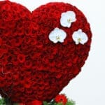 Romantic Rose Heart with Orchids 4 03