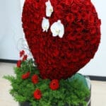 Romantic Rose Heart with Orchids 3 04