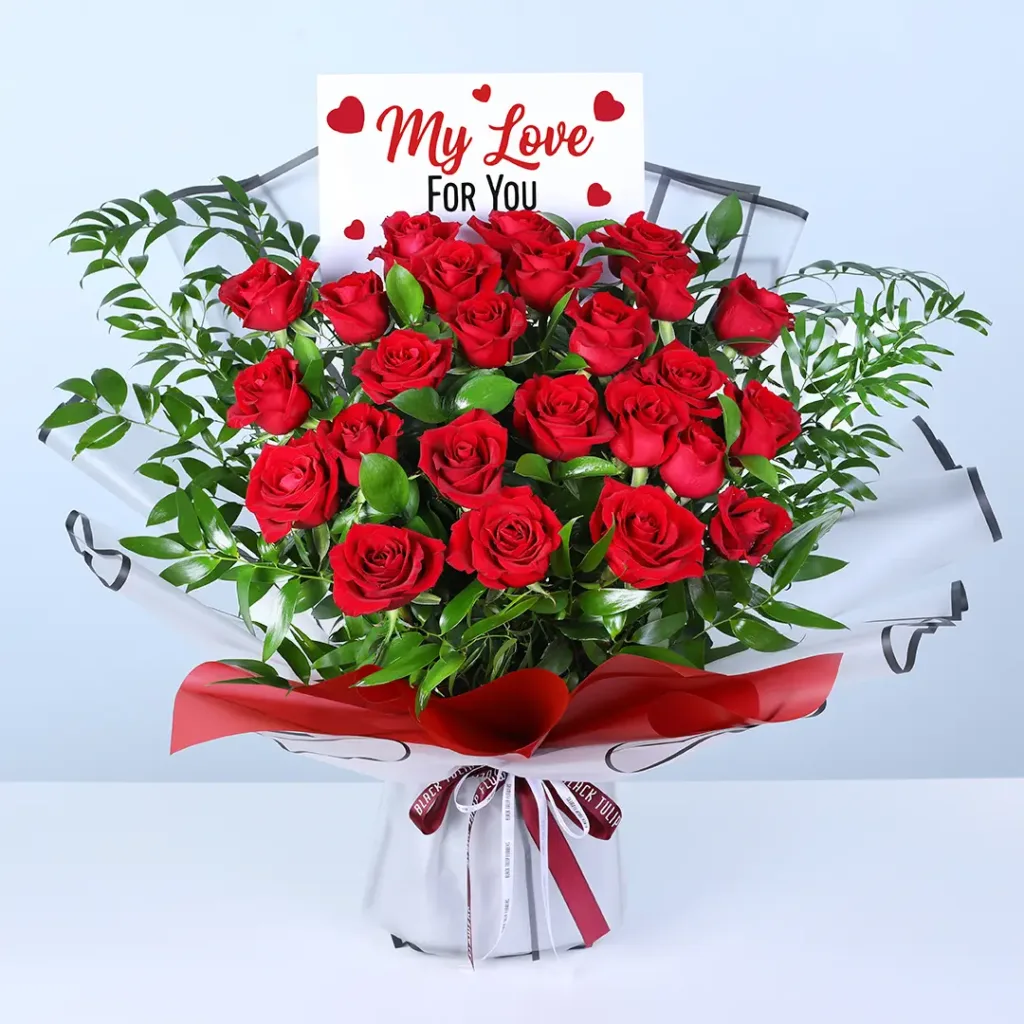 25 red roses clear wrap 21 03