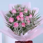 Pink Rose Bouquet - 12 Stems 3 04