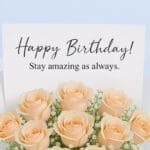 Peach Rose Birthday Bouquet 2 02 71