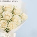 Cream Rose Birthday Bouquet (10 Roses) 3 03 77