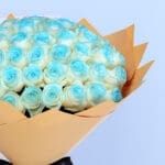 Blue Painted Roses Bouquet 5 2