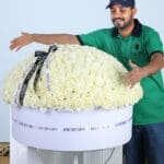 All-White Rose Flower Box 1 Grand White Rose Box