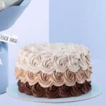 Blue Hydrangeas & Rosette Cake Combo 3 03