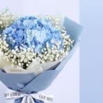Blue Hydrangeas & Rosette Cake Combo 4 04