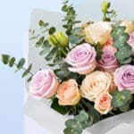 Pastel Roses & Fruit Cake Combo 4 04