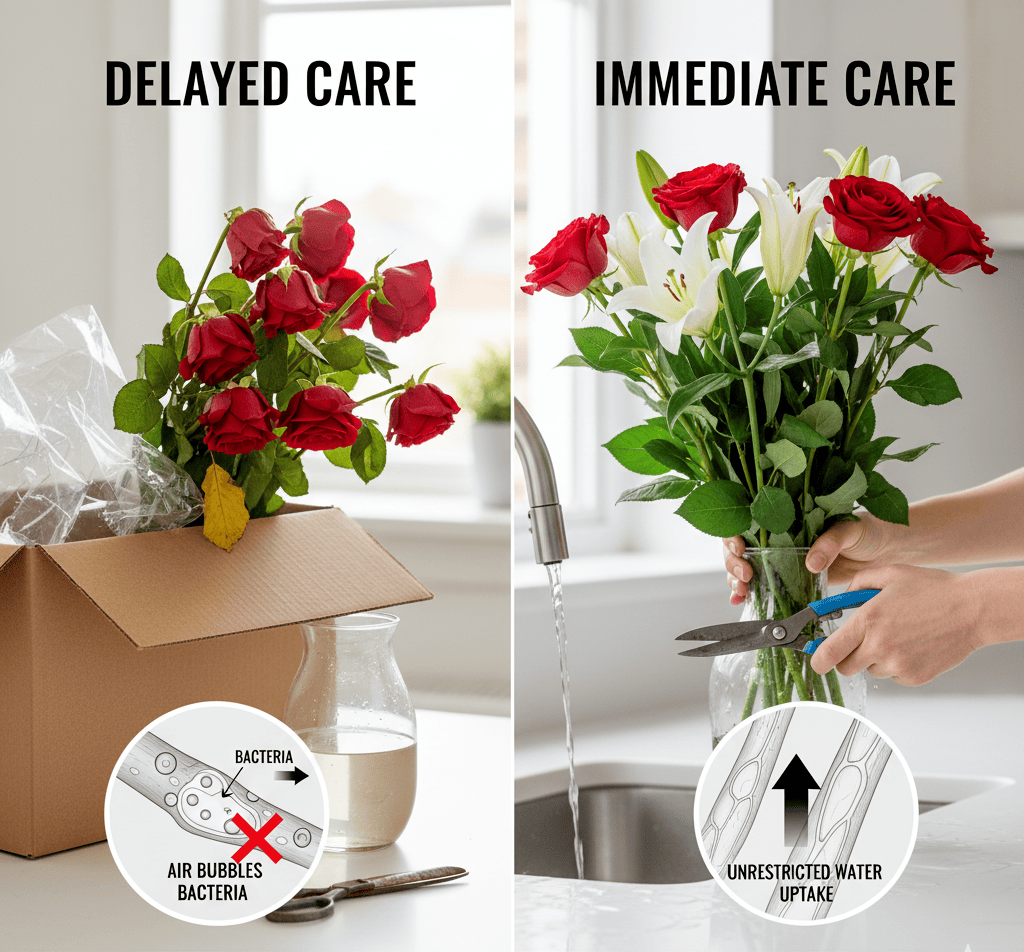 Unpack Immediately Trim Stems e1757326613300