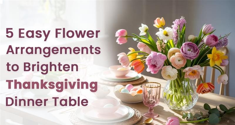 “Beautiful Thanksgiving flower arrangements featuring warm autumn colors and seasonal blooms, perfect for decorating the dinner table.”