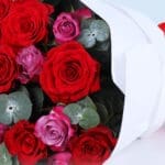 Red & Deep Purple Roses Bouquet 3 03