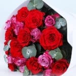 Red & Deep Purple Roses Bouquet 4 04