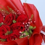 Red Roses Bouquet with Love Balloons 4 05
