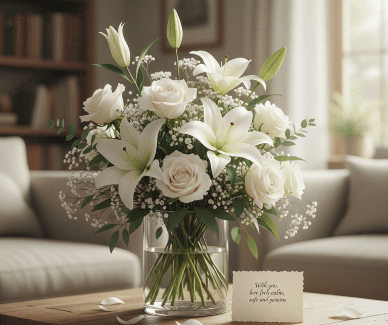 Cancer June 21 – July 22 – Gentle White Roses Lilies 1