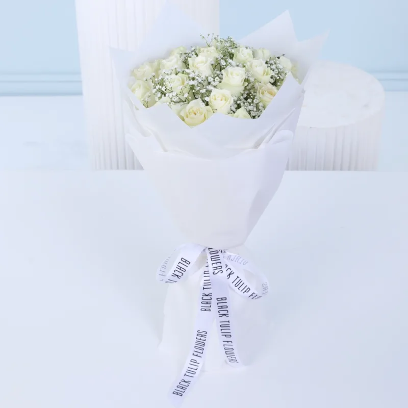 frosted-white-rose-bouquet_02 frosted white rose bouquet 02