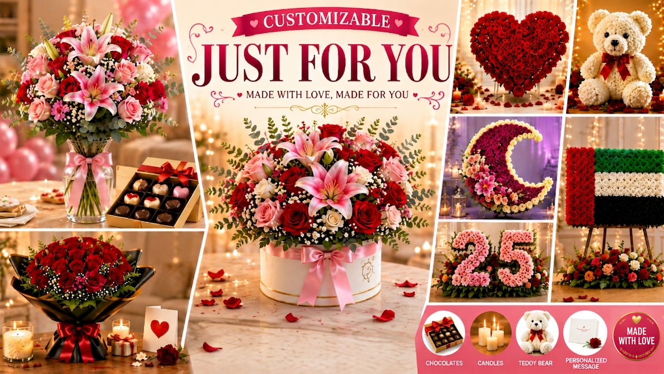Customizable flower arrangements designed to match different occasions, personalities, colors, styles, and gifting preferences.