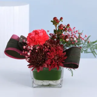Deep Red Glass Vase
