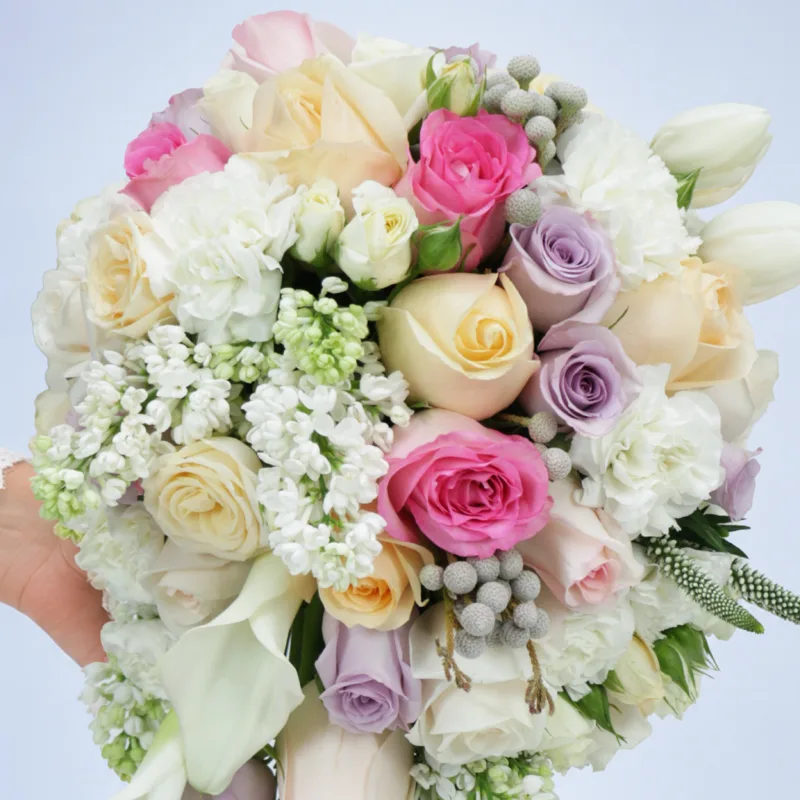 luxury pastel cascade bouquet 02