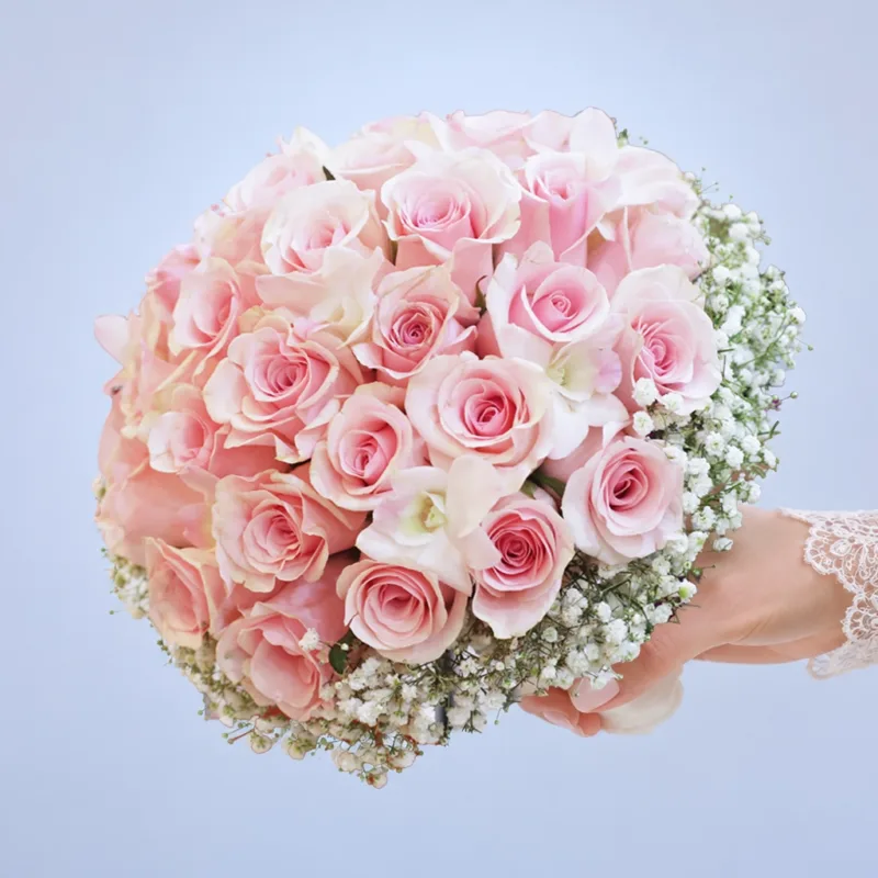 rose bridal posy 02