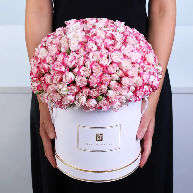 double-colour-spray-rose-hat-box_02 Double Colour Spray Rose Hat Box