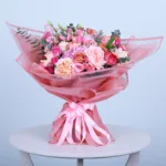 Graceful Pink Rose & Hydrangea Bouquet 1 graceful-pink-rose-hydrangea-bouquet