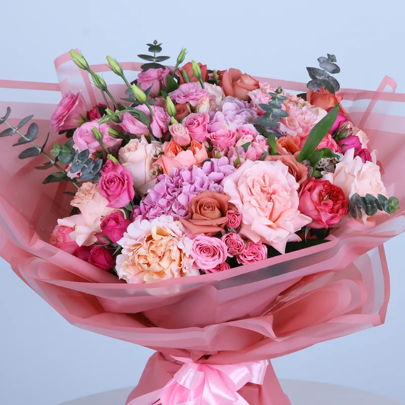 graceful-pink-rose-hydrangea-bouquet_02 graceful pink rose hydrangea bouquet 02