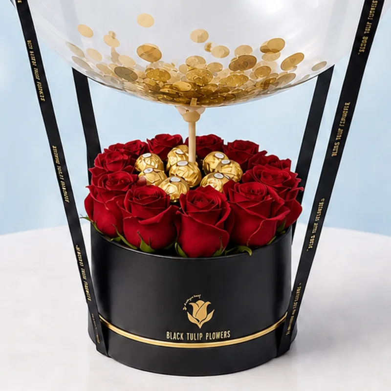 birthday rose chocolate balloon combo box 03