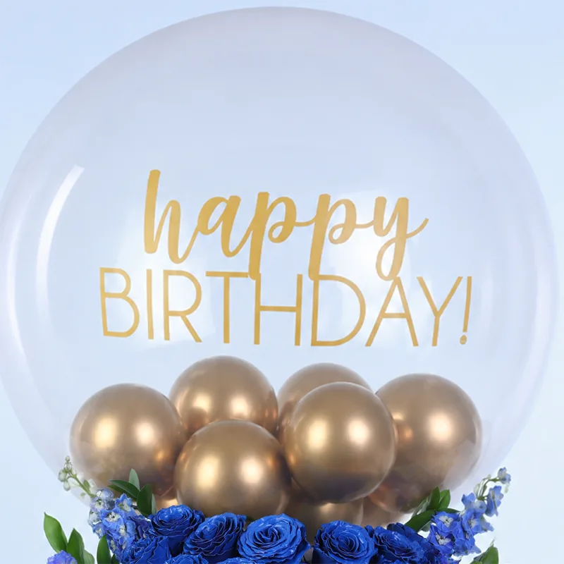 blue rose birthday balloon hat box 04