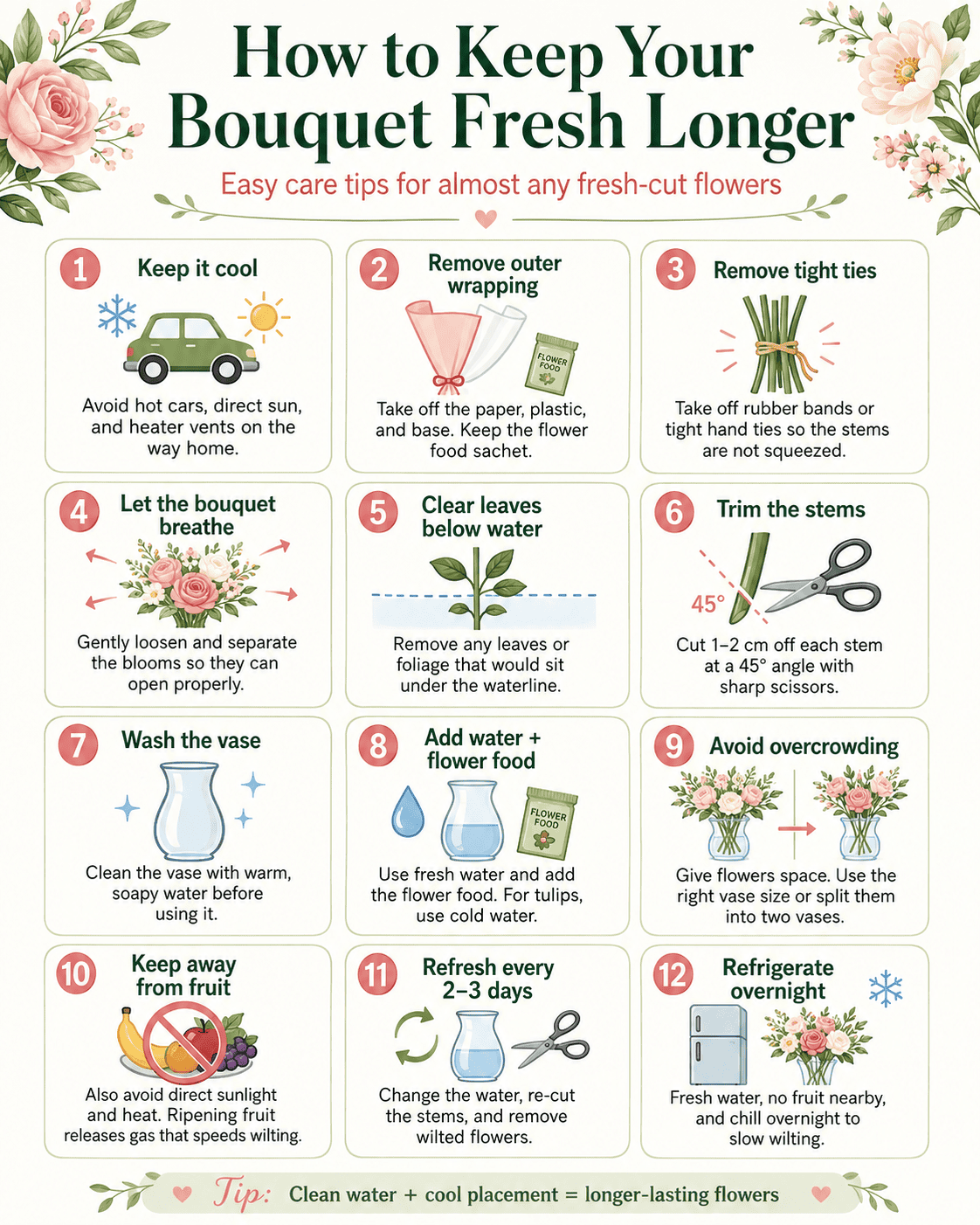 common flower care tips