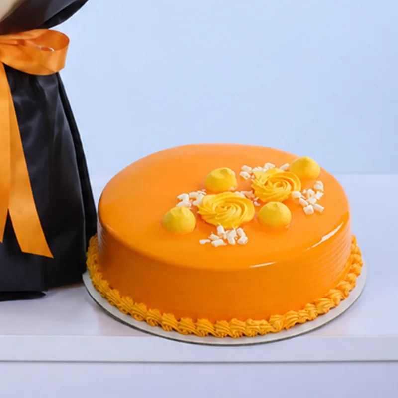 golden sunflower mango cake combo 02