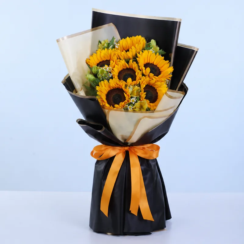 golden sunflower mango cake combo 03