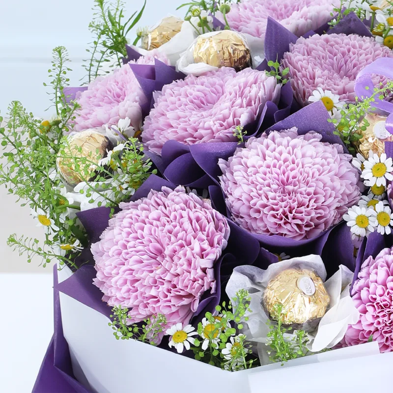 lavender bloom ferrero bouquet 04