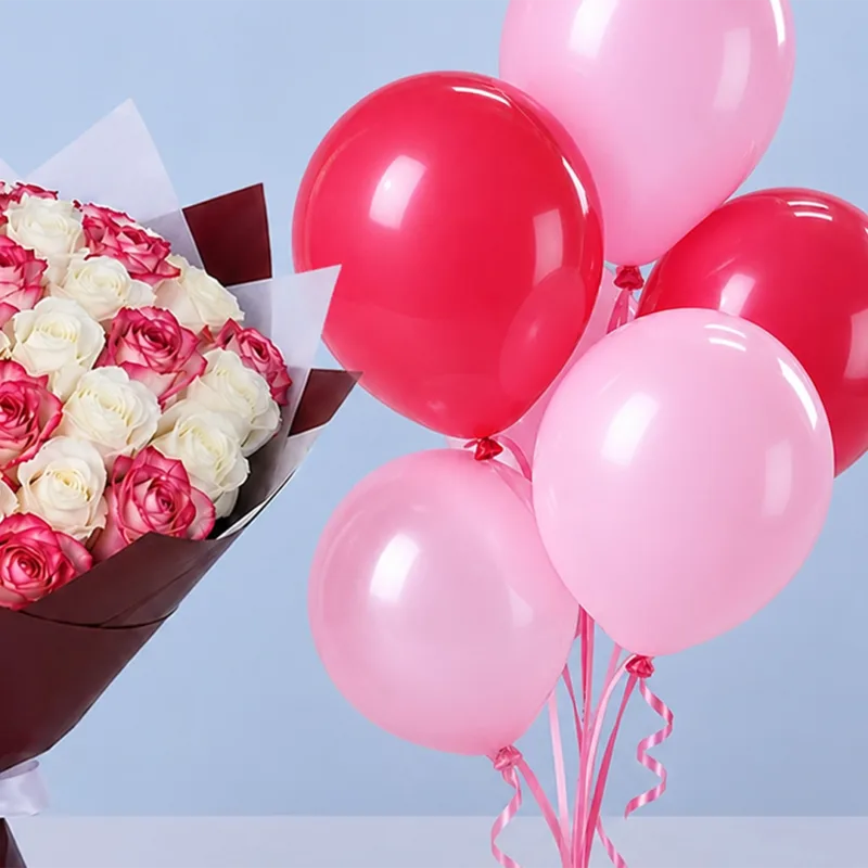 pink-white-roses-with-balloons_02 pink white roses with balloons 02