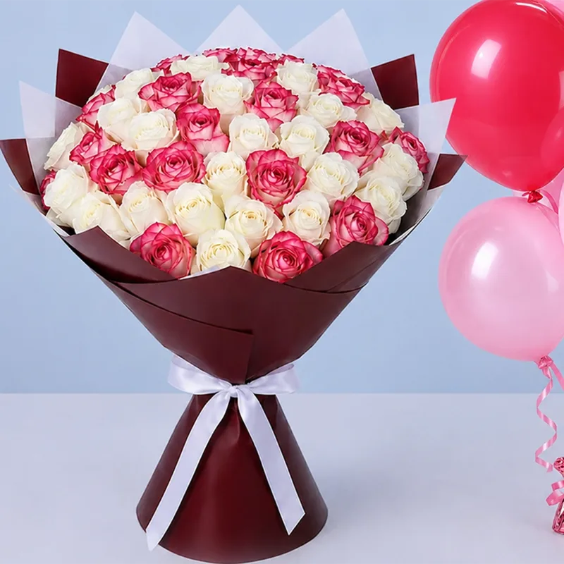 pink-white-roses-with-balloons_03 pink white roses with balloons 03