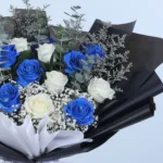Blue & White Rose Royalty Bouquet 4 blue-white-rose-royalty-bouquet_04
