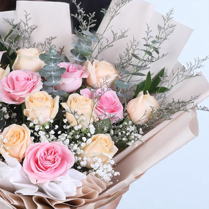 pink-peach-rose-pastel-bouquet_02 pink peach rose pastel bouquet 02