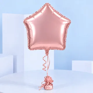 Pink Star Helium Foil Balloon with elegant pink finish, perfect for birthdays, parties, baby showers, celebrations, gifting, surprises, and special occasions.