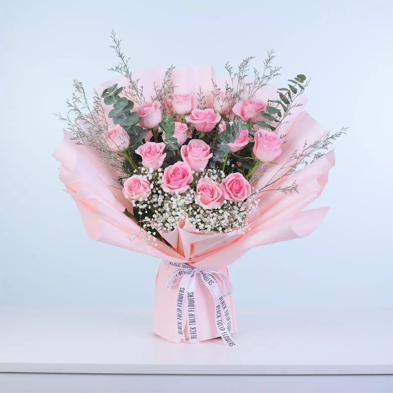 romantic-pink-rose-bouquet_02 romantic pink rose bouquet 02